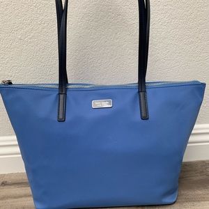 Kate Spade Blue Hayden top zip tote